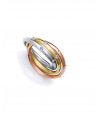 Tres anillos de mujer enlazados de acero en tres tonos Tres anillos de mujer enlazados de acero en tres tonos