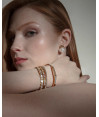 Pulsera de mujer de acero Ip dorada rígida Pulsera de mujer de acero Ip dorada rígida