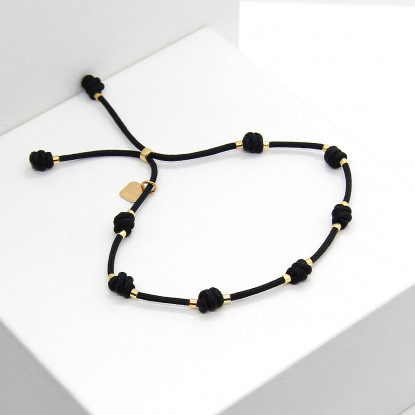 copia de Pulsera 7 nudos de la suerte,  en plata bañada en oro