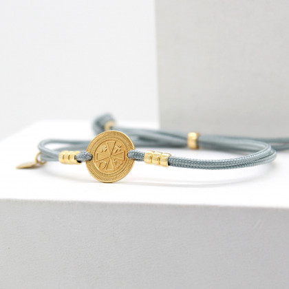 Pulsera Talismán plata bañada en oro 18kl