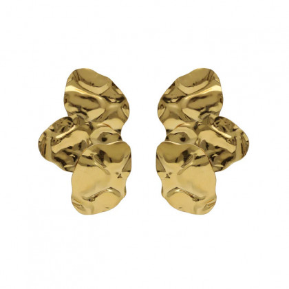 Pendientes cortos hoja en Plata de Radiance
