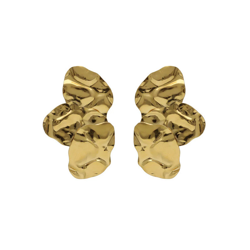 Pendientes cortos hoja en Plata de Radiance
