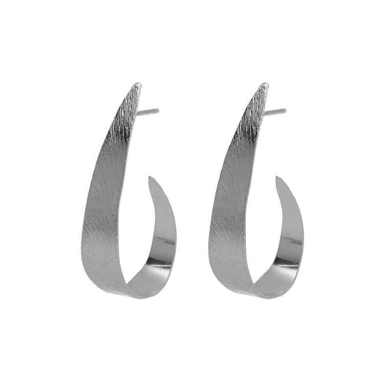 Pendientes aro y plata de ley. Tamaño del motivo de 3,5x2cm de la colección Noise Pendientes aro y plata de ley. Tamaño del motivo de 3,5x2cm de la colección Noise
