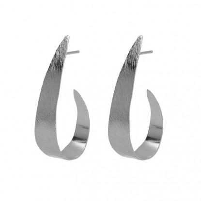 Pendientes aro y plata de ley. Tamaño del motivo de 3,5x2cm de la colección Noise
