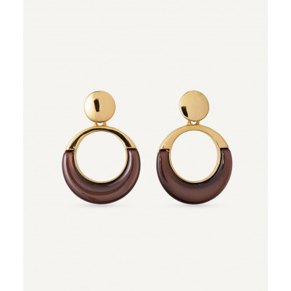 Pendientes Chocolat con Carey