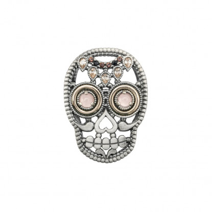 Anillo Calavera Grande Plata