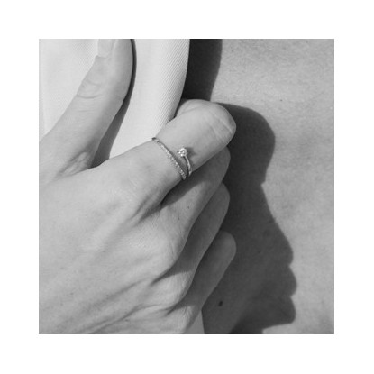Anillo NOMAD Oro Blanco 18K diamantes