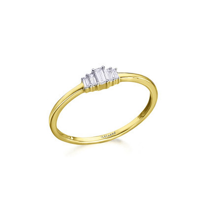 Anillo Oro Degrade Diamantes Baguette
