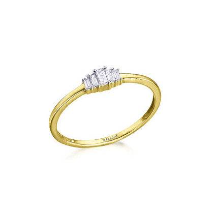 Anillo Oro Degrade Diamantes Baguette