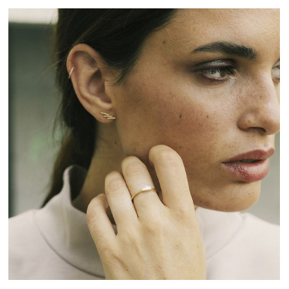 Anillo Oro Degrade Diamantes Baguette