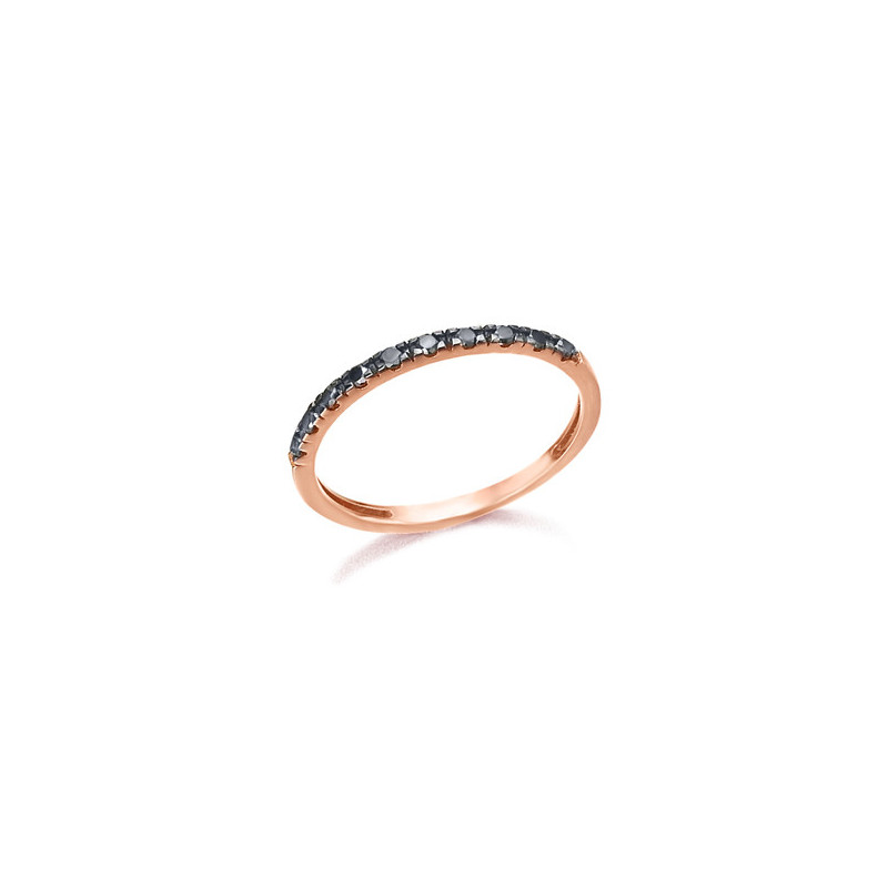 Media Alianza Oro Rosa y Diamantes Black Media Alianza Oro Rosa y Diamantes Black