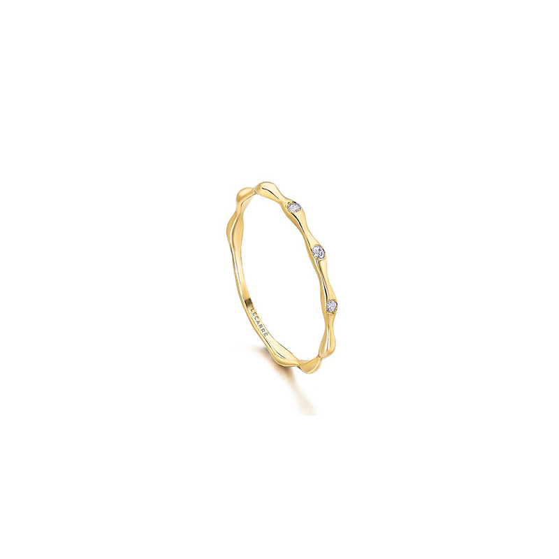 Anillo Bambu Oro y Diamantes Anillo Bambu Oro y Diamantes