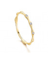 Anillo Bambu Oro y Diamantes Anillo Bambu Oro y Diamantes