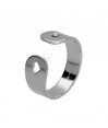 Anillo ajustable corazón cristal blanco en plata de sincerely Anillo ajustable corazón cristal blanco en plata de sincerely