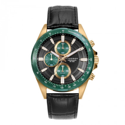 Reloj de hombre magnum Viceroy caja de acero en ip dorado y correa de