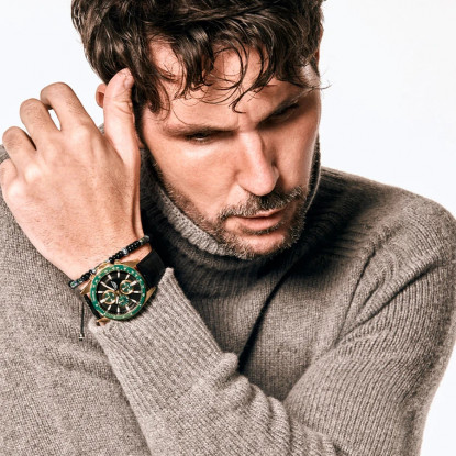 Reloj de hombre magnum Viceroy caja de acero en ip dorado y correa de