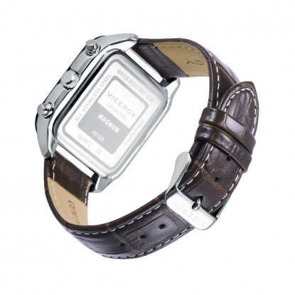 Reloj de hombre magnum Viceroy caja bicolor y correa de piel marrón