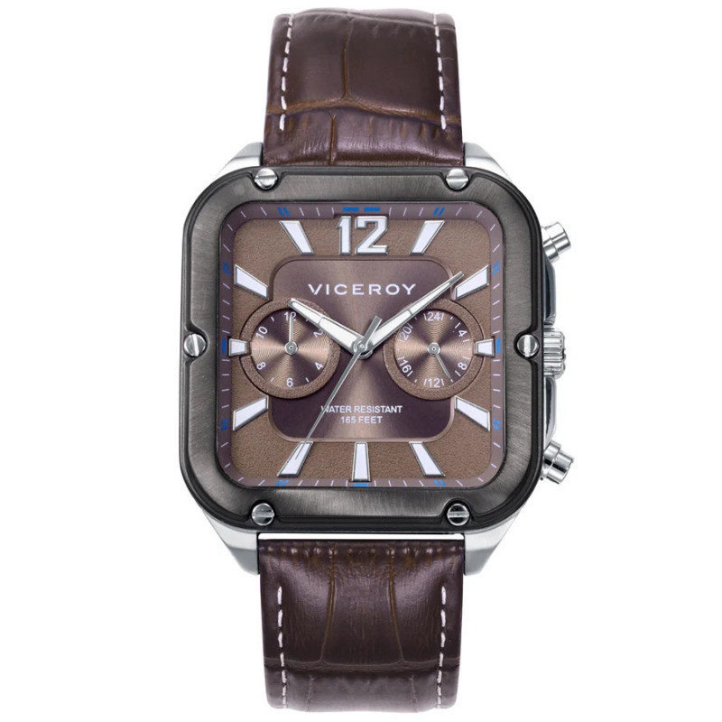 Reloj de hombre magnum Viceroy caja bicolor y correa de piel marrón Reloj de hombre magnum Viceroy caja bicolor y correa de piel marrón