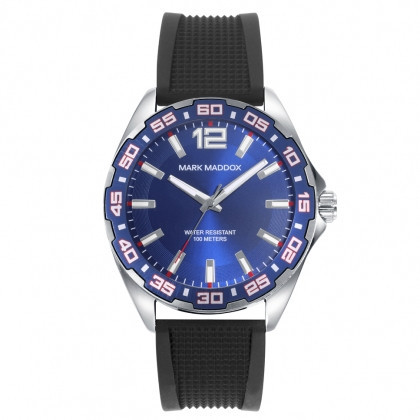 Reloj Mark Maddox de Hombre Mission caja de acero y correa de silicona