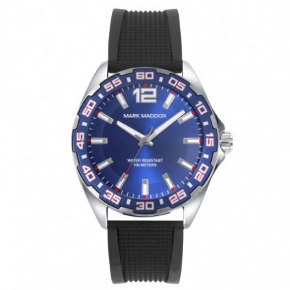 Reloj Mark Maddox de Hombre Mission caja de acero y correa de silicona